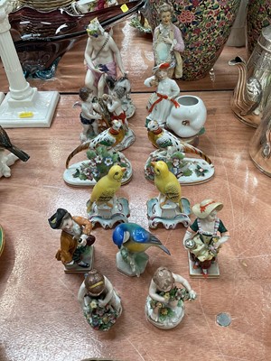 Lot 405 - Collection of continetal porcelain figures