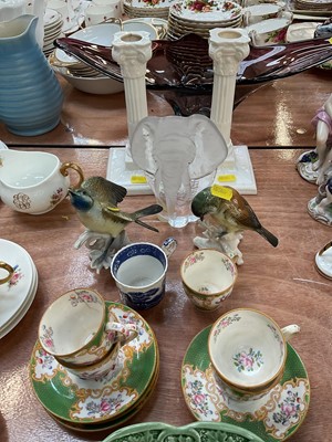 Lot 403 - Pair of Royal Worcester candlesticks and other items