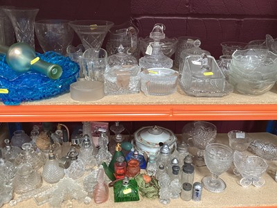 Lot 707 - Collection of old scent bottles and glassware