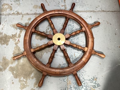 Lot 680 - Old ships wheel