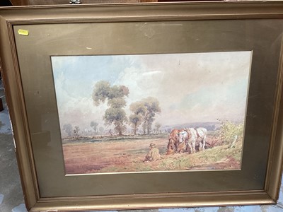 Lot 679 - S.Goodwin 1912 pair watercolours, rural scenes, Pears print and sundry pictures