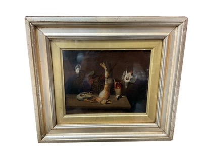 Lot 297 - Manner of Benjamin Blake 19th century oil on canvas - The Game Larder