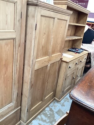 Lot 1231 - Antique pine cupboard enclosed by panelled door