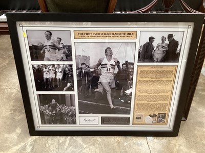 Lot 587 - Celebration of Roger Bannister's four-minute-mile, with signature