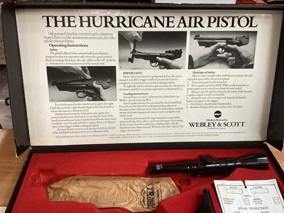 Lot 1007 - Webley Hurricane air pistol in box