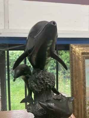 Lot 220 - Bronze dolphin water feature