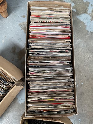 Lot 44 - Four cardboard boxes of singles