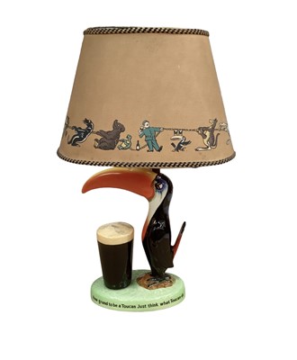 Lot 1173 - Carlton Ware Guinness Toucan lamp with original shade