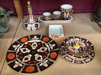 Lot 696 - Group of Royal Crown Derby Imari china, including pattern 1128, and an Abbeydale Imari plate