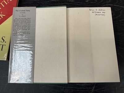 Lot 1723 - T. S. Elliot, five publications, first editions