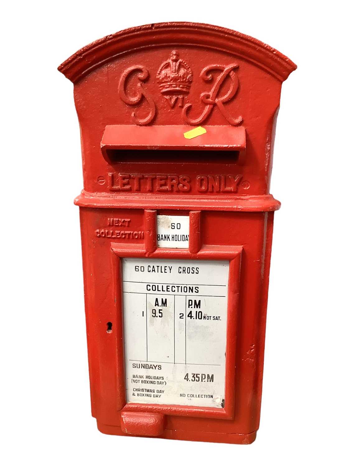 Postbox Lot 2504 - Vintage George VI red postbox