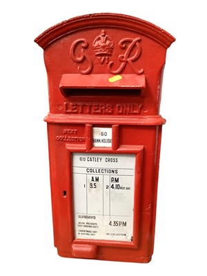 Lot 2504 - Vintage George VI red postbox