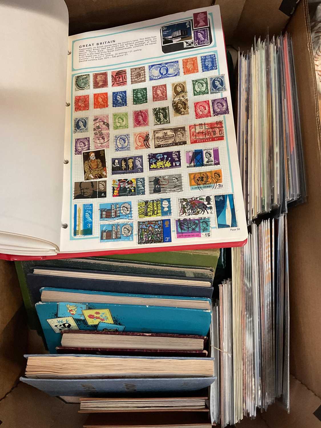 Lot 662 - Box of stamp albums