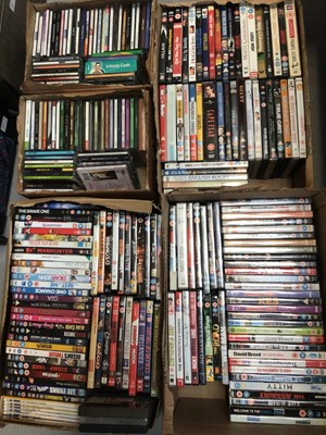 Lot 326 - Group of DVDs and some CDs (5 boxes)