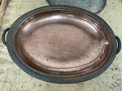 Lot 15 - Persian relief decorated tureen and liner, signed to base, 37cm wide