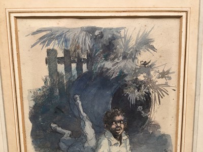 Lot 197 - Frank ver Beck (American 1858-1933) original watercolour illustration for 'The Donkey Child' circa 1916
