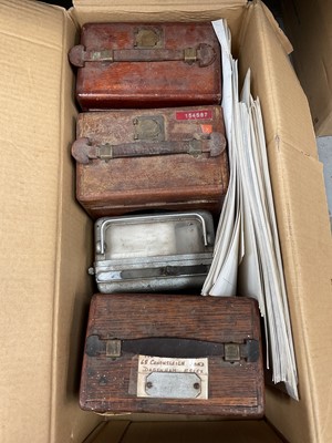 Lot 46 - Three boxes of pigeon clocks, including Toulet