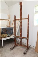 Lot 1117 - Mid-20th century oak easel, by repute...