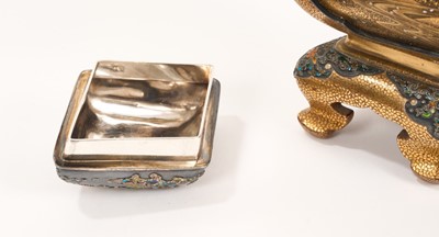 Lot 748 - Fine quality 19th century Japanese lacquer ivory and mother of pearl and shibayama koro and cover