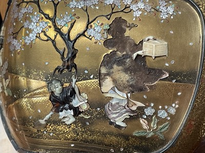 Lot 748 - Fine quality 19th century Japanese lacquer ivory and mother of pearl and shibayama koro and cover