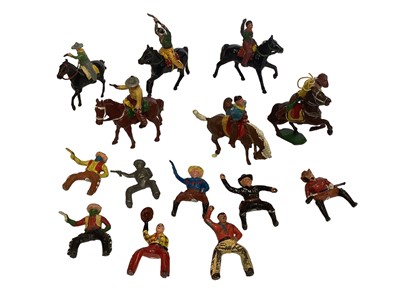 Lot 1800 - Vintage selection of loose diecast Cowboys & Indians, horses and accessories (qty)