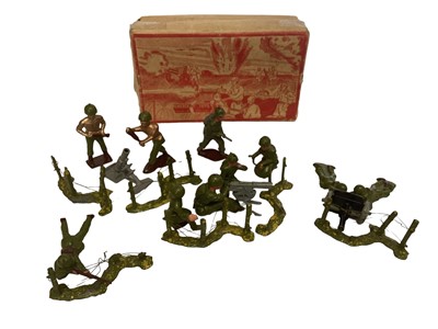 Lot 1803 - Crescent Toys Army Personnel & Britains Royal Artillery Ammunition Limber boxed No.1726,  (2)