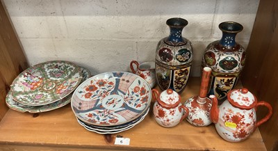 Lot 218 - Chinese and Japanese cloisonne and porcelain