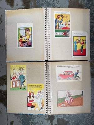 Lot 109 - Two albums of comic postcards, Barmouth, etc