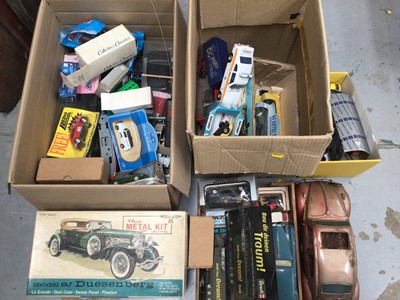 Lot 354 - Three boxes of various toy cars and vehicles