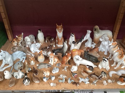 Lot 690 - Selection of Foreign ceramic animals (one shelf)