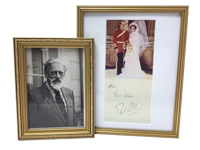 Lot 190 - Signed photo of Earl of Harewood and another Captain Mark Phillips (2)