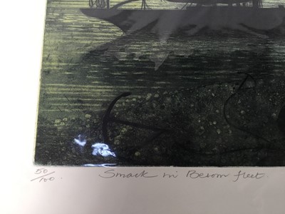 Lot 30 - Elizabeth Morris signed limited edition print - Smack in Besom Fleet, 50/100, 29.5cm x 36cm, unframed