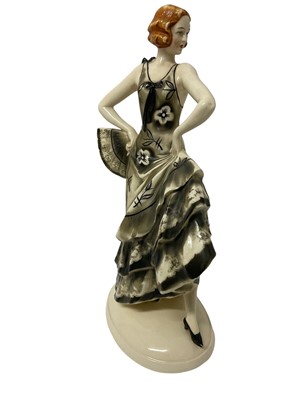 Lot 195 - Sitzendorf art deco figurine