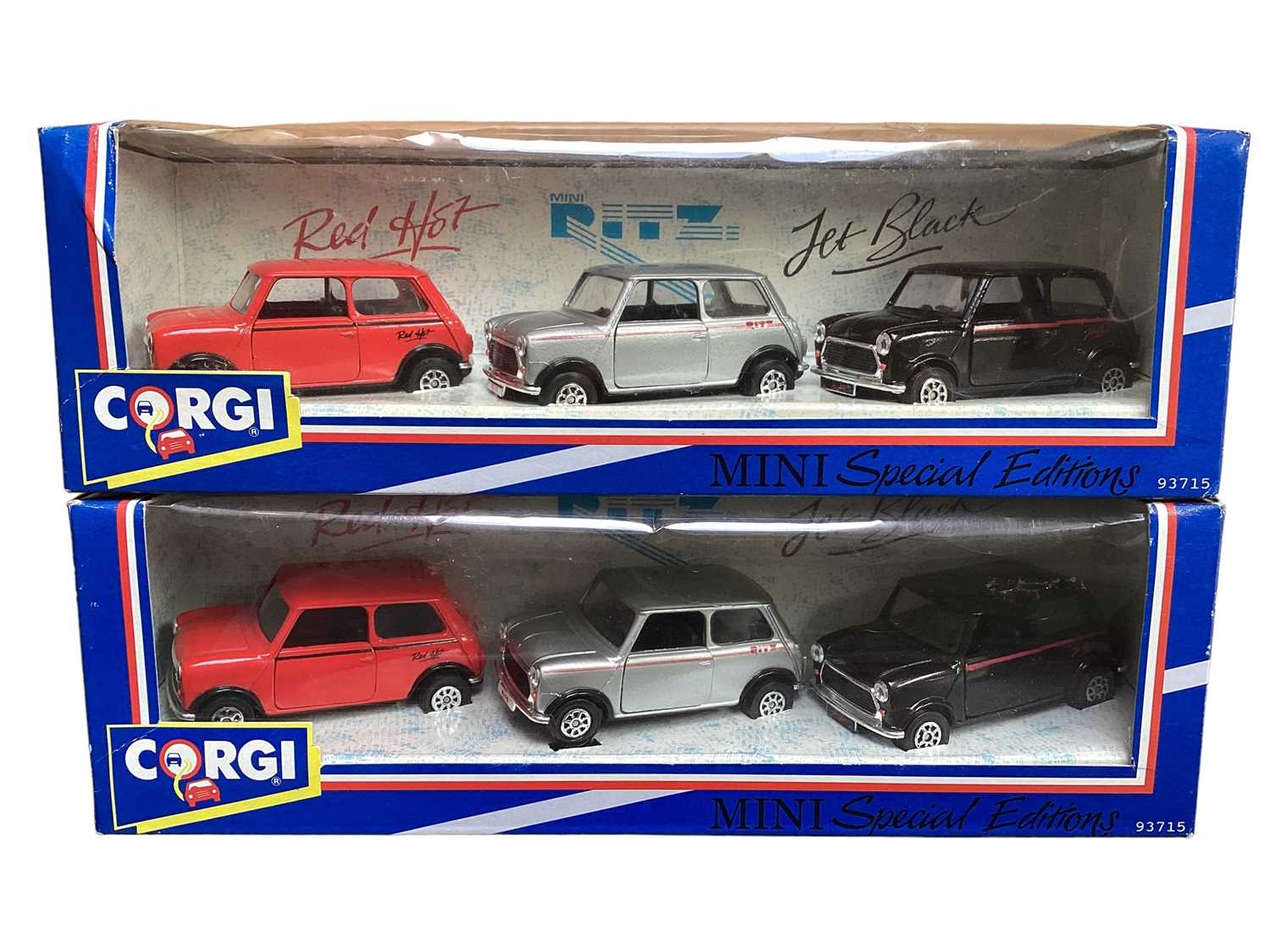 Lot 1872 - Corgi Mini Special Editions, 93175 (x2) & 94145, Mini Racers C18/1, all in window boxes (4)