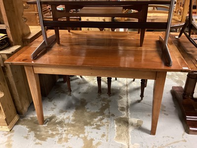 Lot 1310 - French style cherry wood farmhouse table with end draw, 153cm wide, 99cm deep, 76.5cm high