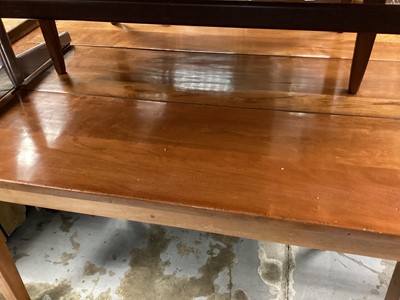Lot 1310 - French style cherry wood farmhouse table with end draw, 153cm wide, 99cm deep, 76.5cm high
