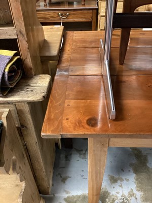 Lot 1310 - French style cherry wood farmhouse table with end draw, 153cm wide, 99cm deep, 76.5cm high