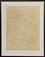 Lot 1146 - *Cedric Morris (1889 - 1982), pencil portrait...