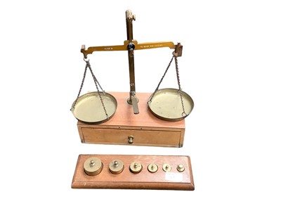 Lot 2476 - Set of balance scales and weights