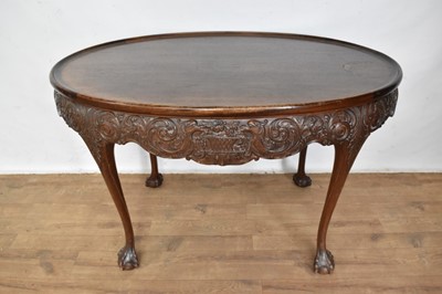 Lot 1119 - 18th century style Irish carved mahogany silver table