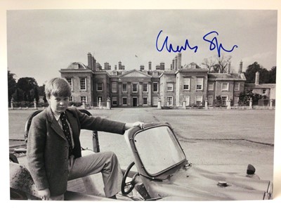 Lot 175 - Earl Spencer signed photograph of him as a boy taken at Althorp