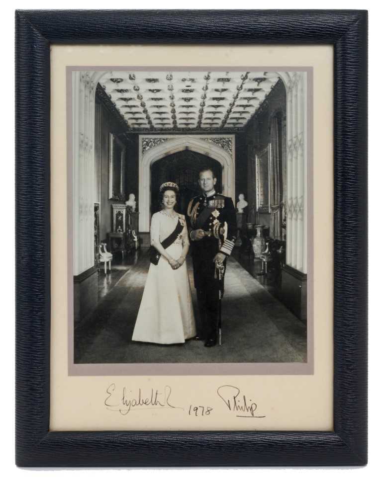 Lot 109 - H.M.Queen Elizabeth II and H.R.H. The Duke of Edinburgh signed presentation photograph