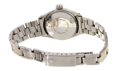 Lot 604 - Tudor Princess Oysterdate stainless steel wristwatch with a circular silvered dial, applied baton markers and date aperture, in stainless steel case, 25mm diameter, on Rolex steelinox bracelet