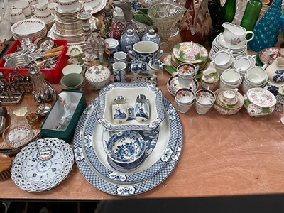 Lot 505 - Group of Delft blue and white ceramics together with Susie Cooper teawares, Mintons teawares and other ceramics.