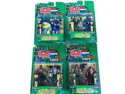 Lot 1819 - Hasbro (c2003) G I Joe v Cobra action figures & vehicles, on card or boxed (6)