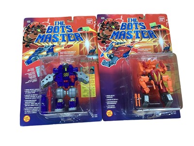 Lot 1820 - Toy Biz Ban Dai (c1993) The Bots Master Transformers No.s 4301-4305 & 4401, plus Ban Dai Saban's Masked Rider No.s 3601-3601 & 3626, all on card with blister pack or boxed (9)