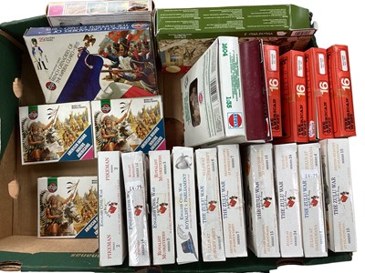 Lot 1826 - Airfix American Indians No.1708 (x3), The American West Indians No.1003 (x4), English Civil War & Zulu War soldiers and British Battle Sets (2 boxes)