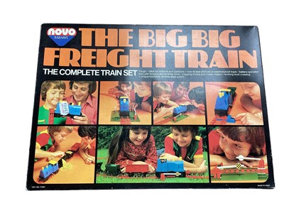 Lot 1829 - Novo Railways The Big Freight Train set, boxed No.77001, plus Wild West Steam Trains, coaches and track