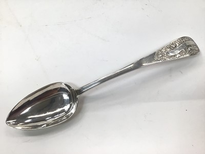 Lot 1077 - Continental silver (84) tablespoon with engraved name 'E. Winter'