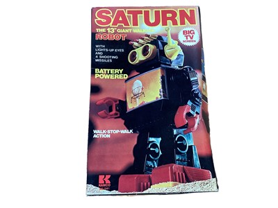 Lot 1832 - Kamco (c1981) 13" battery operated Saturn robot (not tested), boxed No.1981 (1)